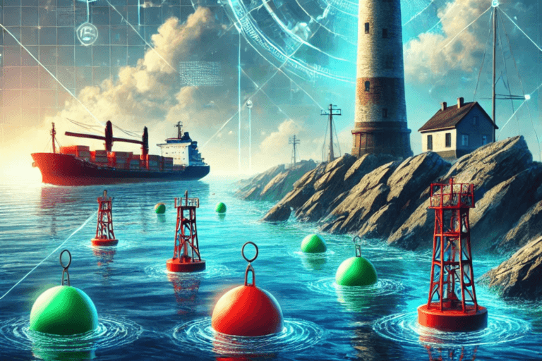 Illustration of maritime aids to